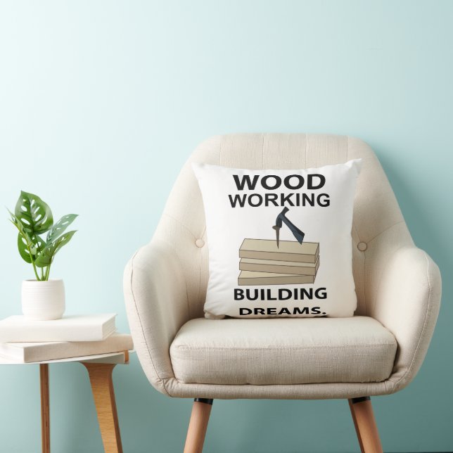 Woodworking Woodworker Carpenter  Cushion (Chair)