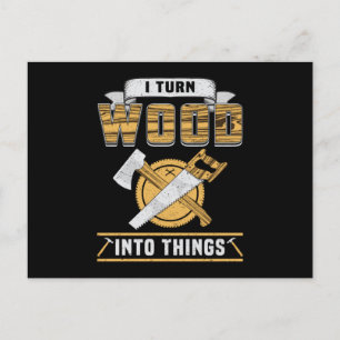 Woodworking Woodworker Wood Carpenter Gift Idea Postcard
