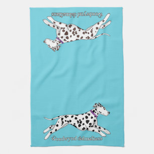 Woodwynd Dalmatians black & liver Tea Towel