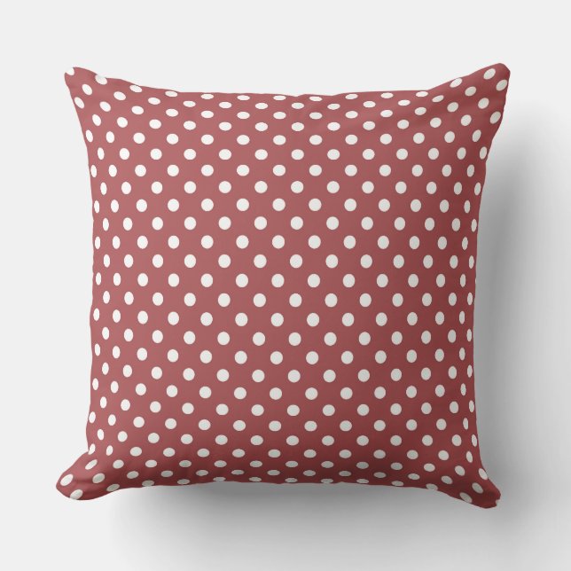 Woody Red and white dots Cushion (Front)