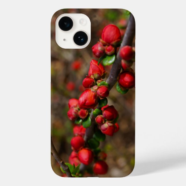 Woody Red Blooms iPhone Case (Back)