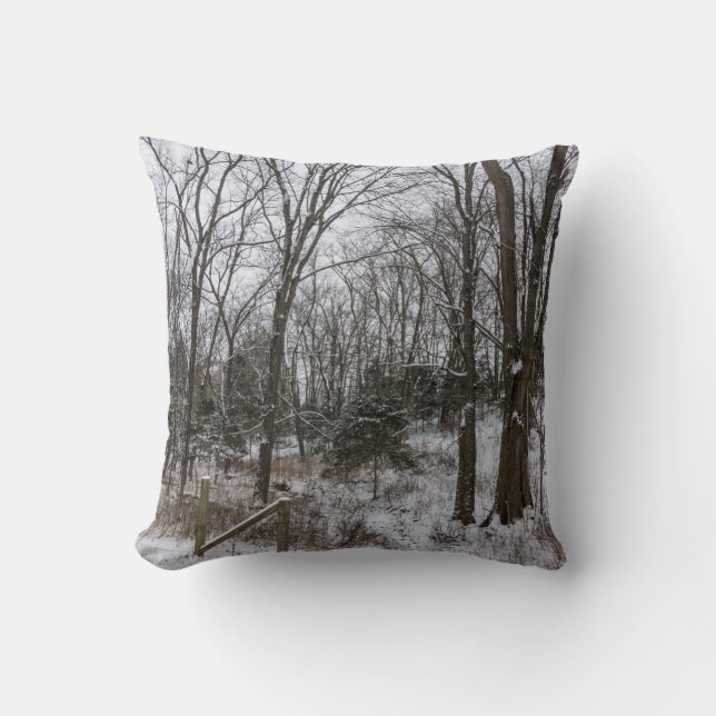 Woody Snow Day Cushion (Front)