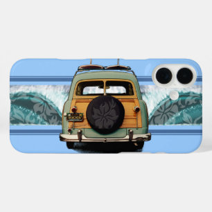 Woody Wave Hawaiian Surf Illustration Case-Mate iP iPhone 16 Plus Case