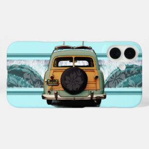 Woody Wave Hawaiian Surf Illustration Case-Mate iP iPhone 16 Plus Case