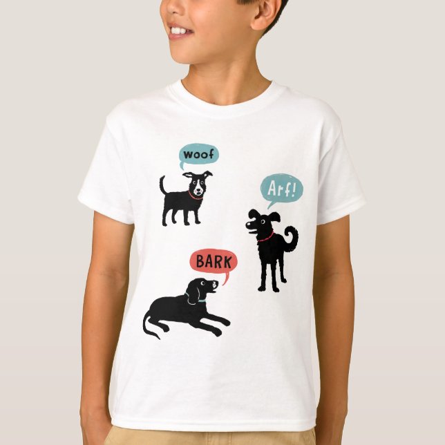 Woof Bark Arf Woooo T-Shirt (Front)