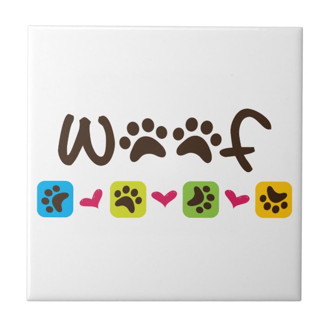 Woof Ceramic Tile (Front)