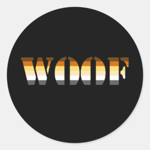 WOOF CLASSIC ROUND STICKER