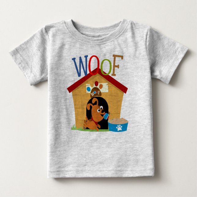 Woof Dog Baby T-Shirt (Front)