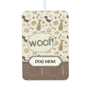 WOOF! Dog Lover - Puppies pattern personalized Car Air Freshener