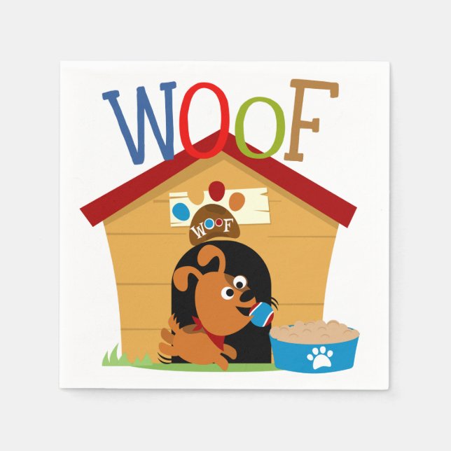 Woof Dog Napkin (Front)