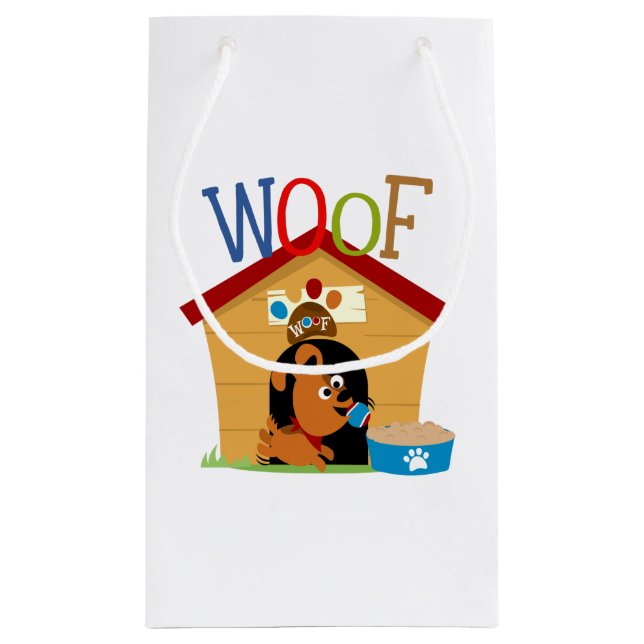 Woof Dog Small Gift Bag (Back)
