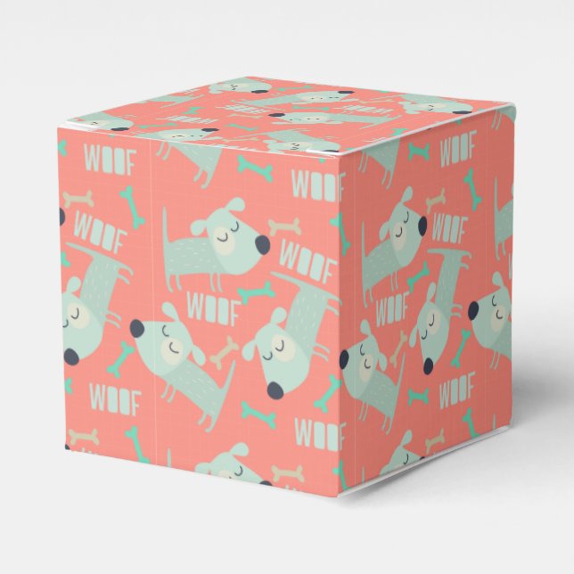 Woof Dogs and Bones Favour Box (Front Side)