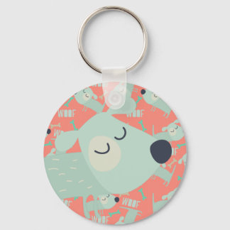 Woof Dogs and Bones Key Ring