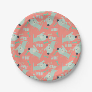Woof Dogs and Bones Paper Plate