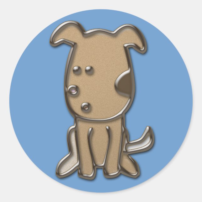 woof II Classic Round Sticker (Front)