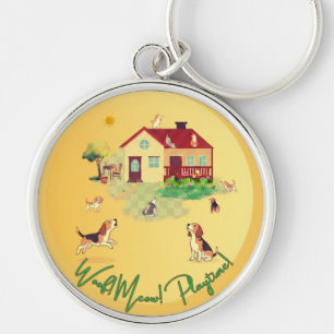 Woof Meow! Playtime! – Cute Dogs & Cats Key Ring
