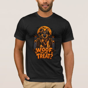 Woof Or Treat German Shepherd Halloween Funny Dog T-Shirt