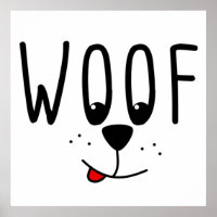 Woof! Pet Lovers Cute Puppy Dog Cartoon Gift