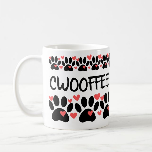 Woof Plus Coffee Cwooffee Mug (Left)