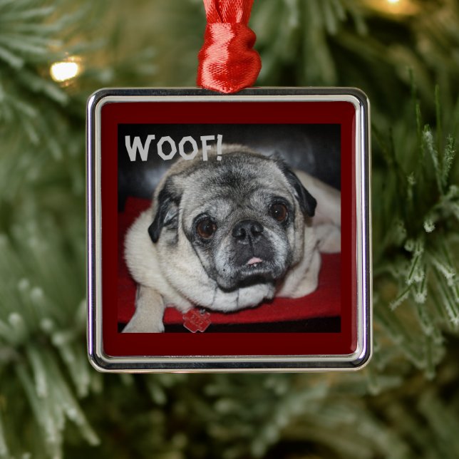 Woof, Pug Ornament (Tree)