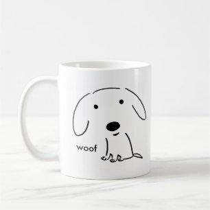 Woof Puppy Dog   Cute Custom Coffee Mug