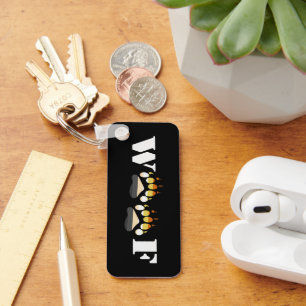 Woof Rectablular Keychain