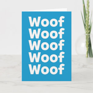 Woof Typography Fathers Day Card