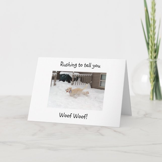 WOOF WOOF AT "4O" YOU LOOK "GOOD!" CARD (Front)