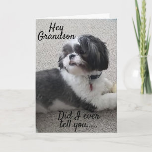 **WOOF WOOF** HAPPY *BIRTHDAY* TO MY *GRANDSON* CARD