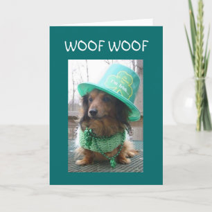 WOOF WOOF PARY WITH ME PLEASE (ST. PAT'S DAY) CARD