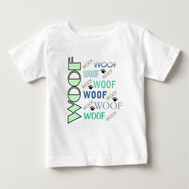 WOOF & WOOF With Paws Toddler Tee (Front)