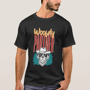Woofdy Partner Cowboy Dog Vintage Howdy Country Lo T-Shirt