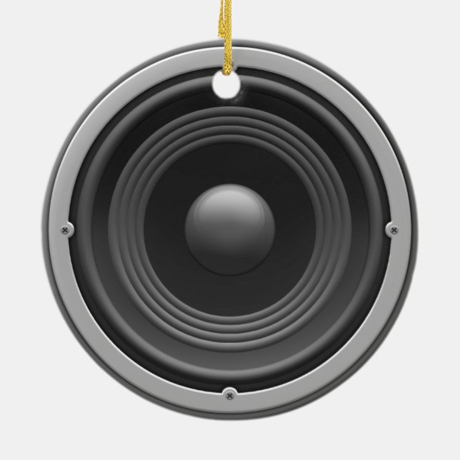 Woofer Ceramic Ornament (Back)