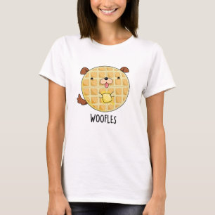 Woofles Funny Doggy Waffle Pun  T-Shirt