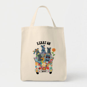 Woofstock Kerry Blue Terrier Large Tote Bag