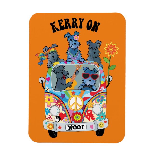 Woofstock Kerry Blue Terrier Magnet (Vertical)