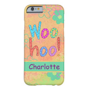 WooHoo Name Personalised Orange Graphic Art Barely There iPhone 6 Case