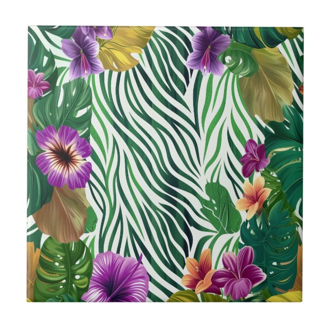 Wooing jungle harmony ceramic tile (Front)