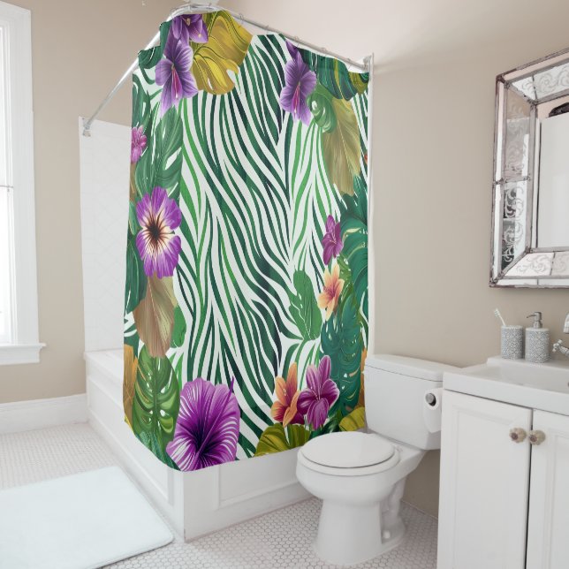 Wooing jungle harmony shower curtain (In Situ)