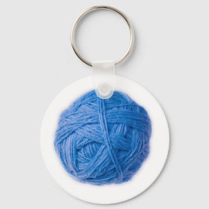 wool ball key ring