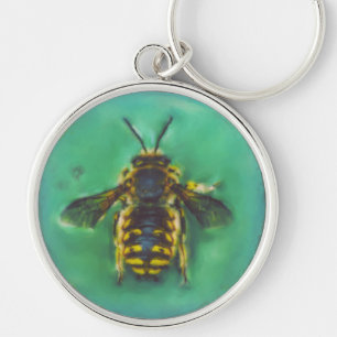 Wool Carder Bee Key Ring
