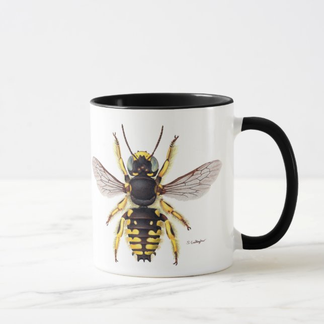 wool carder bee mug (Right)
