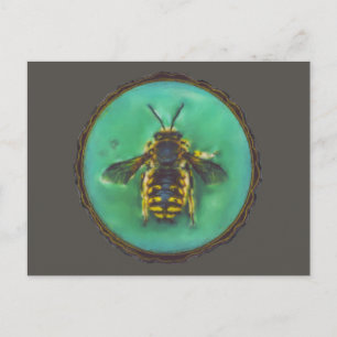 Wool Carder Bee Postcard