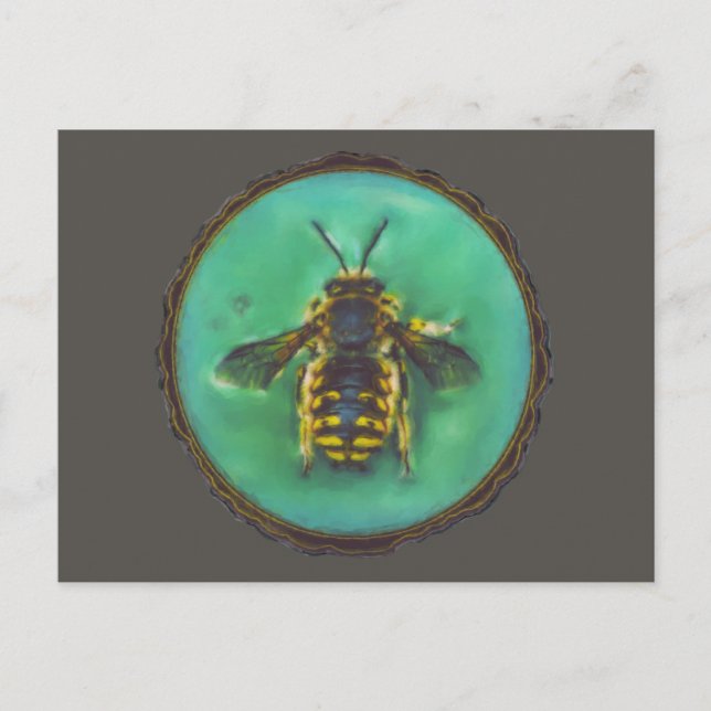 Wool Carder Bee Postcard (Front)