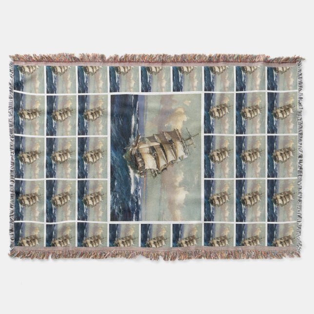Wool Clipper Satamis Throw Blanket (Front)