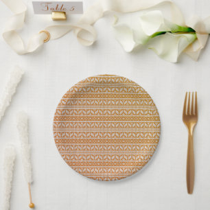 Wool Cross Stitch Knit Knitted Christmas Pattern   Paper Plate