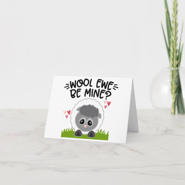 WOOL EWE BE MINE HOLIDAY CARD (Front)