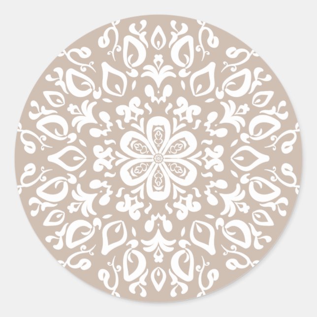 Wool Mandala Classic Round Sticker (Front)