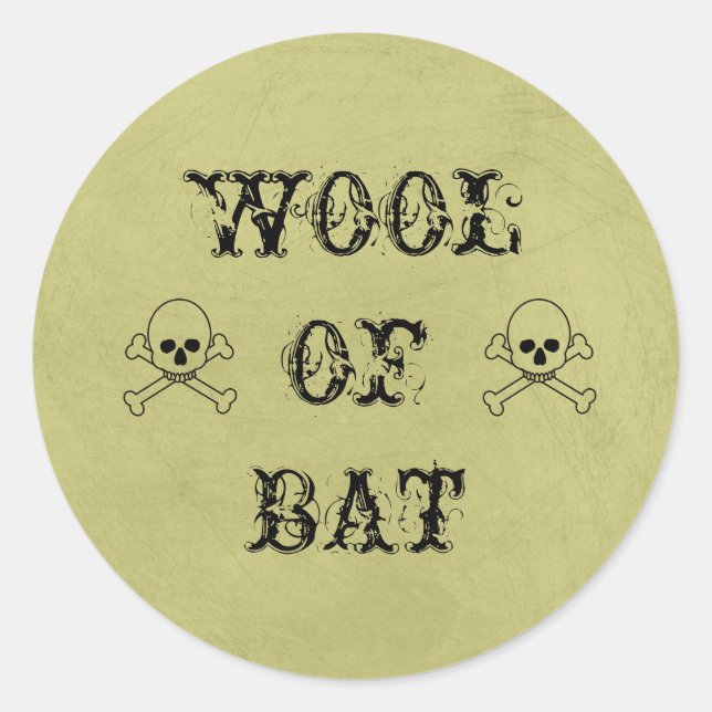 Wool of Bat Label Halloween Potion Candy Bar (Front)