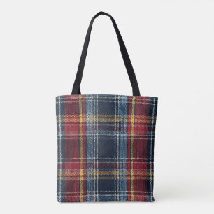 Wool Plaid Tote Bag